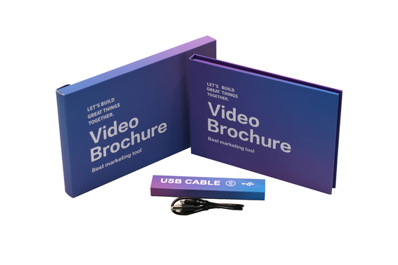 İşletmeler için yapay LCD Video Broşür Kartı özelleştirilebilir düğmeleri ve yüksek pil kapasitesi ile
