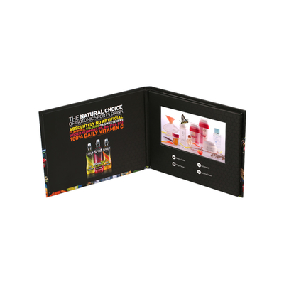 Reklam Hediyesi için Manzara LCD Video Kartvizit 128MB Bellek A5 boyutu ODM