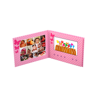 7 inç LCD medya oynatıcı marka video broşürü iş pazarlaması reklamcılığı için davetiye kartı