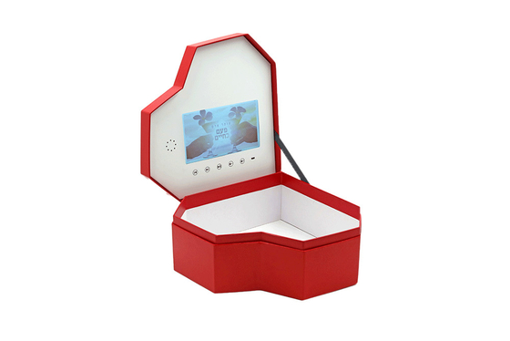 Kalp Şekli USB LCD Ekran Video Hediye Kutusu 3GP MKV Video formatı 512MB Bellek