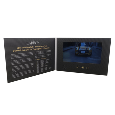 256MB Bellek LCD Video Broşür Kartı ODM İş İçin Kabartma Baskı