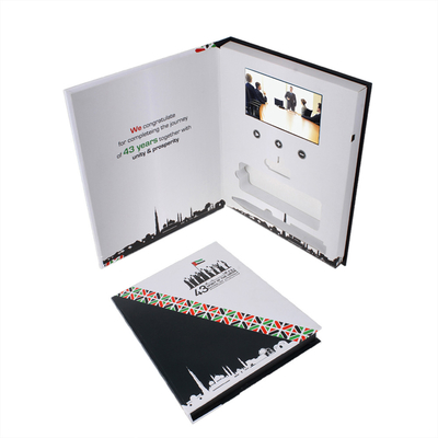 Davetiye için LCD Video Klasörü 148×210mm boyutunda 256MB Bellek