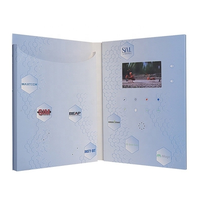 Reklam ODM 512MB Bellek için gravür baskı lCD video kartvizitler