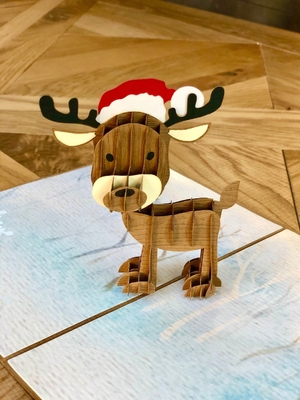Kağıt Kesme 3D Pop Up Tebrik Kartı Ofset Baskı ODM ROHS Sertifikası